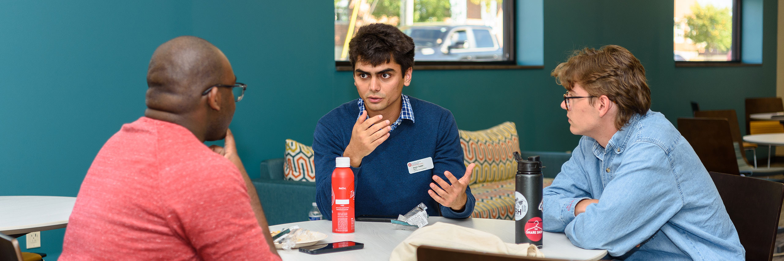 People discussing in a conference room